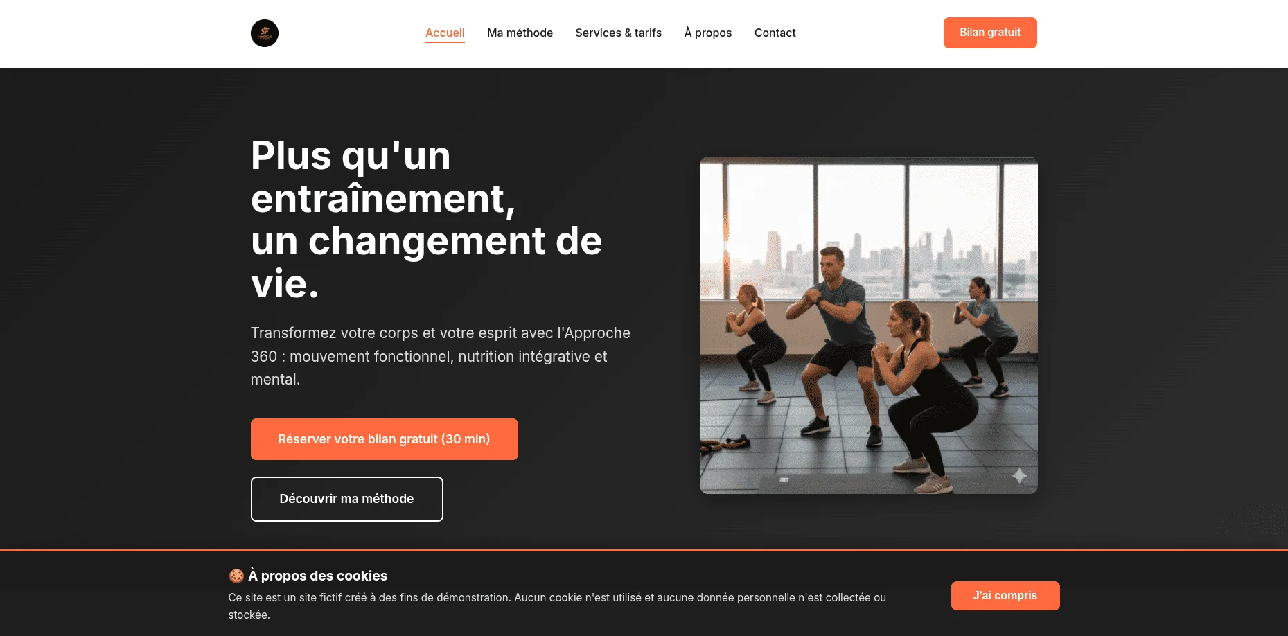 Aperçu du site Synergie Fitness